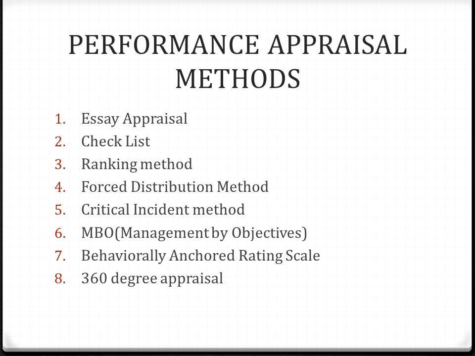Performance Appraisal Methods: Traditional and Modern Methods (with example)